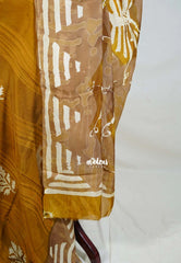 Mustard Glow - Ahimsa Silk with Bagru Handblock Saree | Best for Regular Wear | Casual Wear