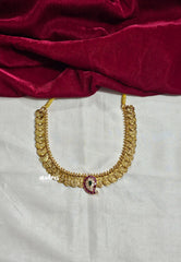 Aimpon Traditonal kaasu maalai Mango Kemp with Earrings