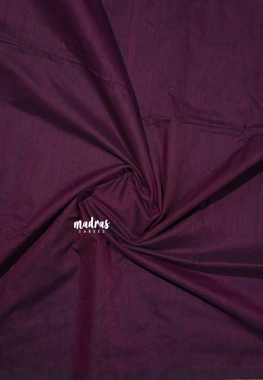 Jamun Purple - Anvi - Budget Khadi cotton with knitted weaving stripes