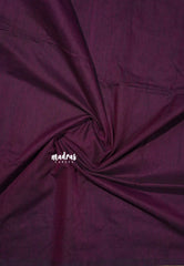 Jamun Purple - Anvi - Budget Khadi cotton with knitted weaving stripes