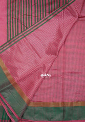 Lotus Pink - Arani Semi Silk Saree Muthukattam with Skirt Border - Best for Regular Wear | Temple Visit