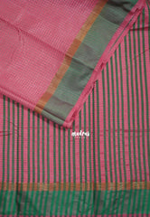 Lotus Pink - Arani Semi Silk Saree Muthukattam with Skirt Border - Best for Regular Wear | Temple Visit
