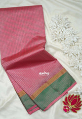 Lotus Pink - Arani Semi Silk Saree Muthukattam with Skirt Border - Best for Regular Wear | Temple Visit