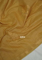 Sand Brown - Artisan Crafted Soft Jute Linen with Ikkat Weaving Pallu - Best for Office Wear | Casual Wear