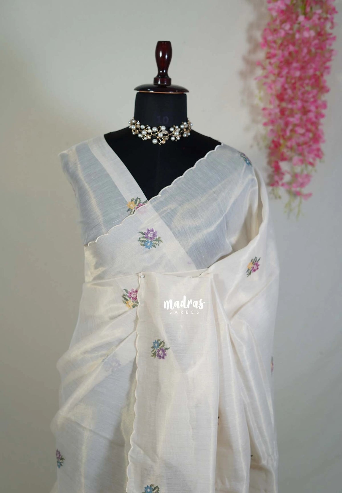 Taupe - Kushboo Soft Tissue Silk Artisan Crafted Petite Embroidery - Perfect for Night Funtions