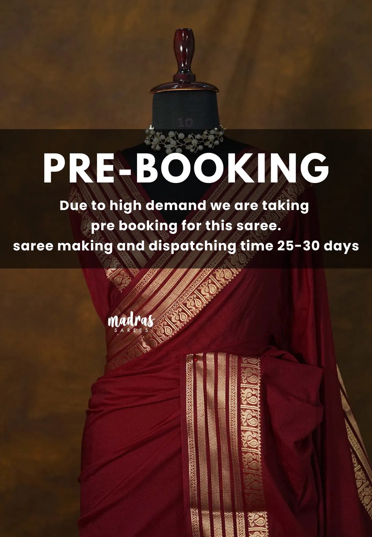 (PRE-BOOKING) Majestic Maroon - Avantika - Semi Mysore silk with traditional mayil border - Perfect for Festival Wear