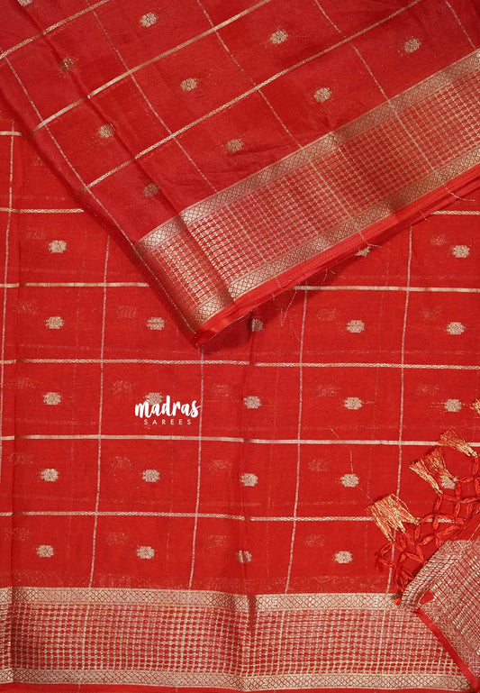 Red - Avantika - Semi Mysore silk - Ghilli Trisha saree inspired