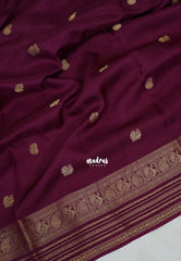 Winered - Durga - Banarasi Premium Viscose Silk with Traditional Border and Buttas - Best for Wedding Functions