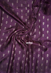 Brich Brown - Durga - Banarasi Premium Viscose Silk with Micro Zari Checks and Temple Sculpture Rich Border - Best for Pooja Functions | Diwali Festive