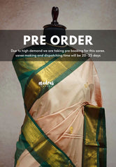 (PRE-BOOKING) Sico Gadwal Lotus peach with green