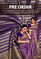 Aarti Ravi - Traditional Banarasi Khaddi Georgette silk - Purple