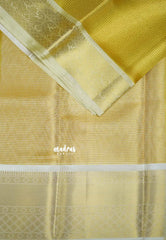 Kushboo -  Banarasi Tissue silk saree Dual shade - Golden Yellow