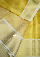 Kushboo -  Banarasi Tissue silk saree Dual shade - Golden Yellow