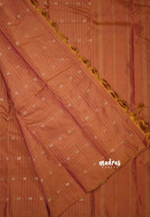 Arani semi soft silk saree Borderless Pastel Mettalic shades