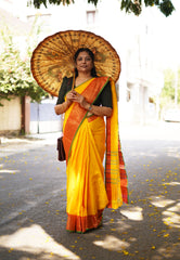 Classic kanchi cotton Mango yellow