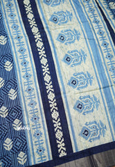 Indigo Printed silk Box print