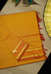 Vintage Gadwal silkcotton Golden Yellow