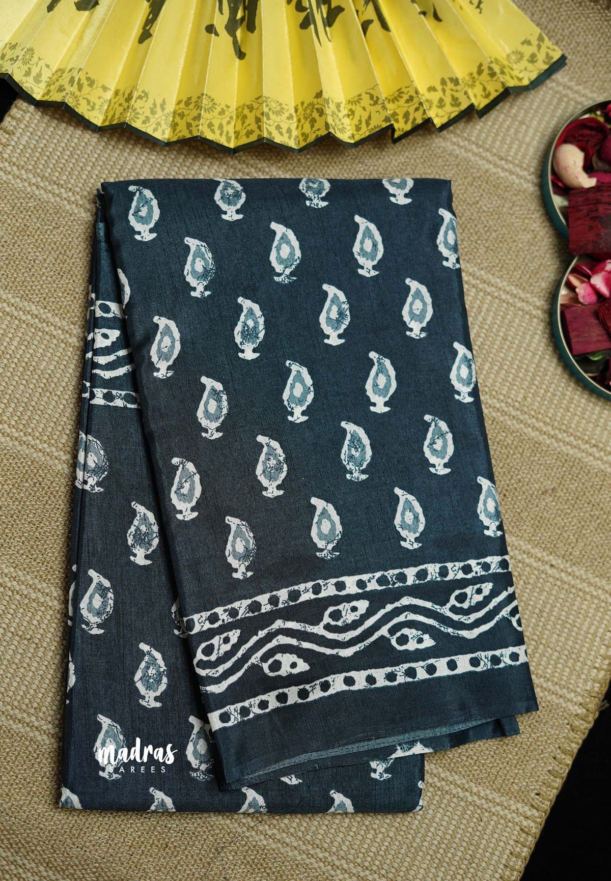 Malgudi printed silk