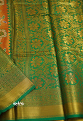 Kanchi Tissue Silk Saree With Floral Meenakari Motifs