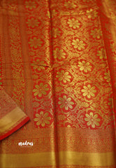 Kanchi Tissue Silk Saree With Floral Meenakari Motifs