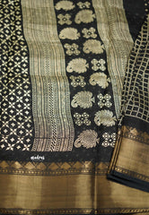 Saraswathi Printed silk Black