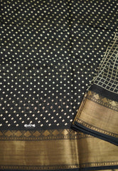 Saraswathi Printed silk Black