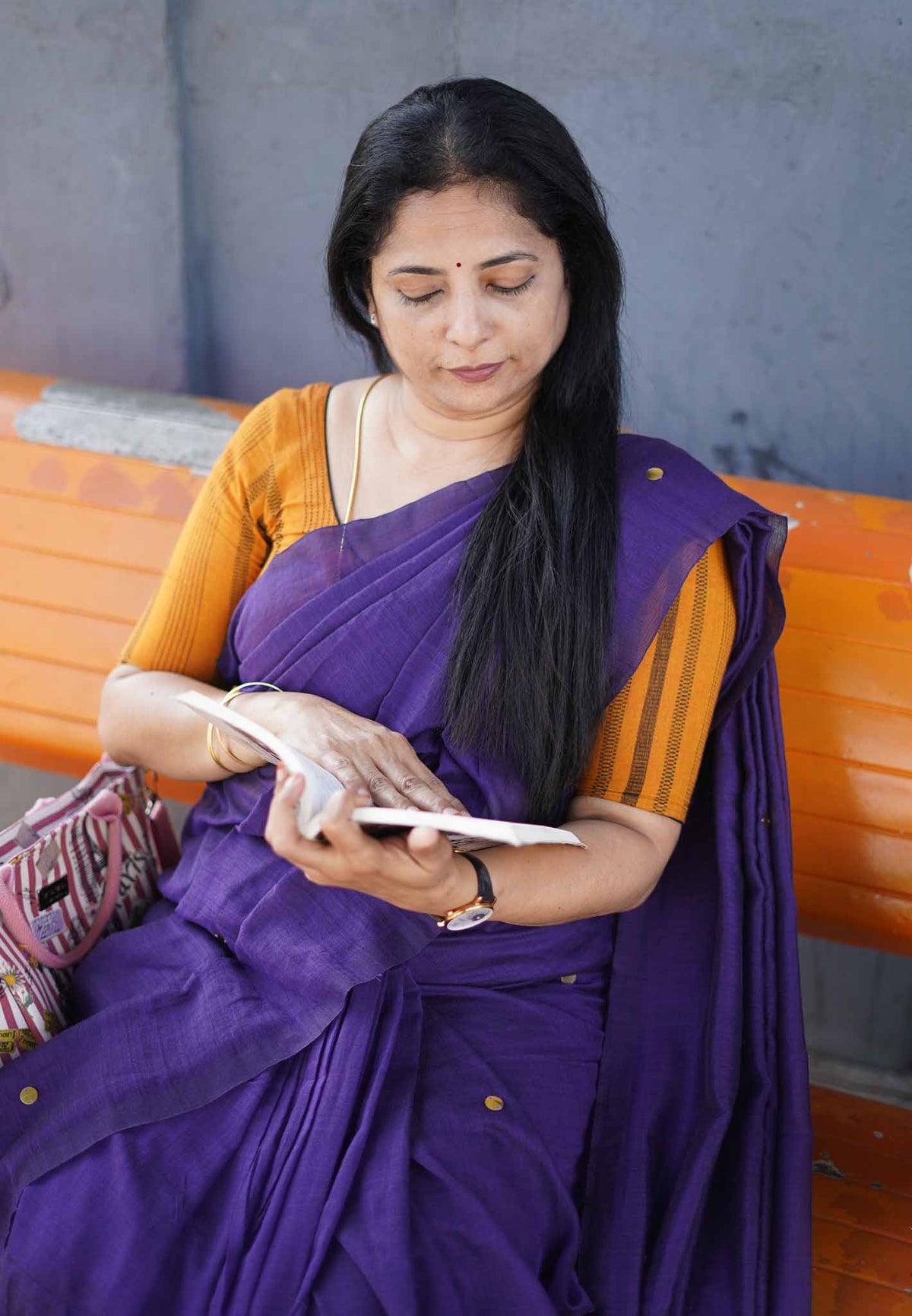 Gini khadi Purple