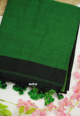 Ambuja Border khadi black with green