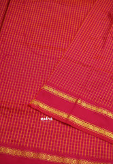 Vintage Gadwal silkcotton Reddish pink