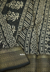 Leheriya vasundra printed silk Sequence black