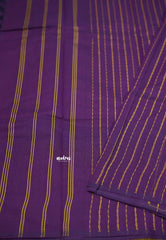 Karthigai silk cotton workwear with blouse Eggplant color