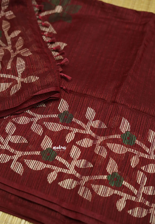 Jasmine Fancy Jute deep maroon