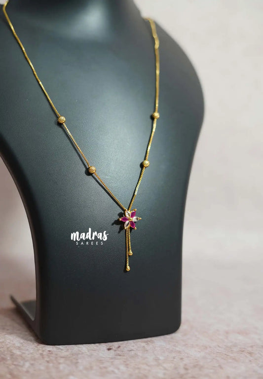 Aimpon designer ruby stone chain