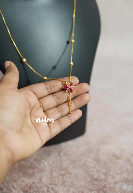 Aimpon designer ruby stone chain