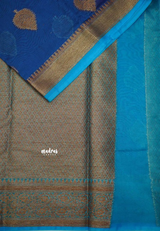 Durga - Traditional Banarasi rich weaving saree - Blue