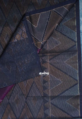 Jamun Purple - Durga - Banarasi Silk Cotton Saree with Zari Weaving - Best for Temple Visit