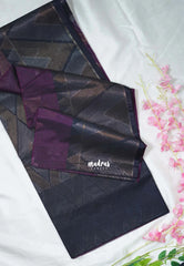 Jamun Purple - Durga - Banarasi Silk Cotton Saree with Zari Weaving - Best for Temple Visit