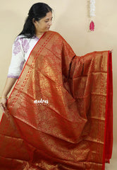 Classic Red - Durga - Banarasi katan silk full weaving body