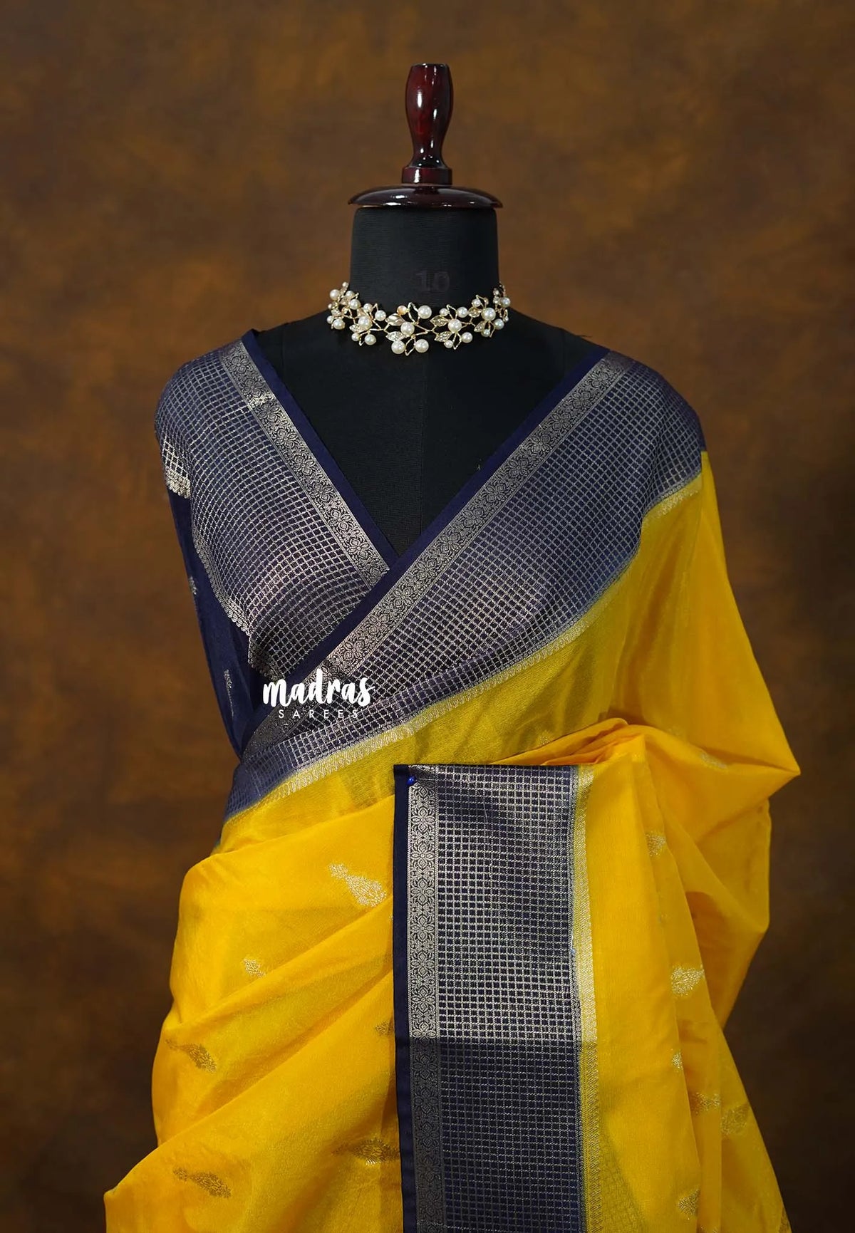 Mango Yellow - Durga - Banarasi Soft Katan Silk with Border - Best for Festive Wear
