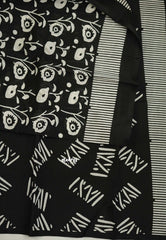 Zara Malgudi Fusion printed flower designs black color