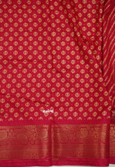 Vasundra Printed silk with foil print and rich banarasi border rani pink