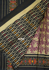 Magenta - Fine Quality Pure Cotton Saree Kalamkari Body Patola Ikkat Border and Pallu - Perfect for Regular Wear | Casual Wear | Summer Wear