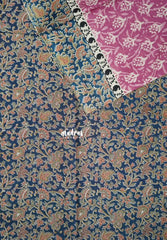 Muted Mauve Pink - Fine Quality Pure Cotton Saree with Baghru Prints in Body Kalamkari Border and Pallu  - Perfect for Regular Wear | Casual Wear | Summer Wear