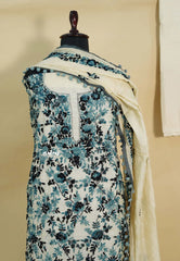 Amitha – Ivory Full heavy chikankari embroidered chanderi silk salwar suit