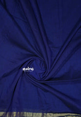Midnight Blue - Soft Mul Cotton Saree with Gini work