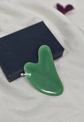 Gua Sha Facial Tool | Gua Sha Heart - Natural Jade Stone Massager | Face Sculpting | Reduce puffiness and facial tension