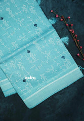 Design 3 - Pastel shades Haasini - Bamboo cotton silk with warli embroidery