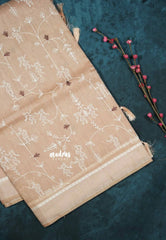 Design 1 - Pastel shades Haasini - Bamboo cotton silk with warli embroidery