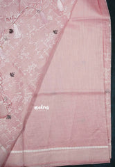 Design 3 - Pastel shades Haasini - Bamboo cotton silk with warli embroidery