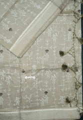 Design 3 - Pastel shades Haasini - Bamboo cotton silk with warli embroidery